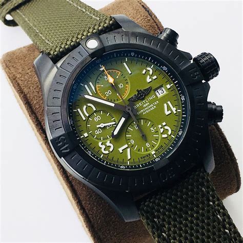 breitling avenger 2 green strap|Breitling Avenger 2.